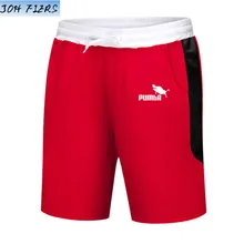 Мужские шорты бермуды, летние пляжные мужские шорты с буквенным принтом Pumba, мужские Брендовые повседневные шорты для фитнеса, бега размера плюс M-XXL