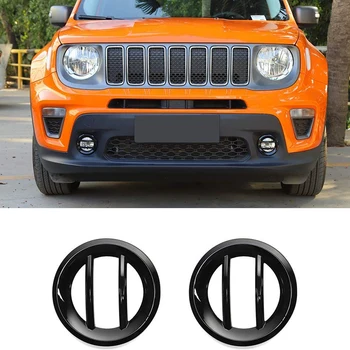

Front Turn Signal Light Cover Guard Front Lamp Cover Blinker Insert Guard Cover Trim for Jeep Renegade 2019-2020