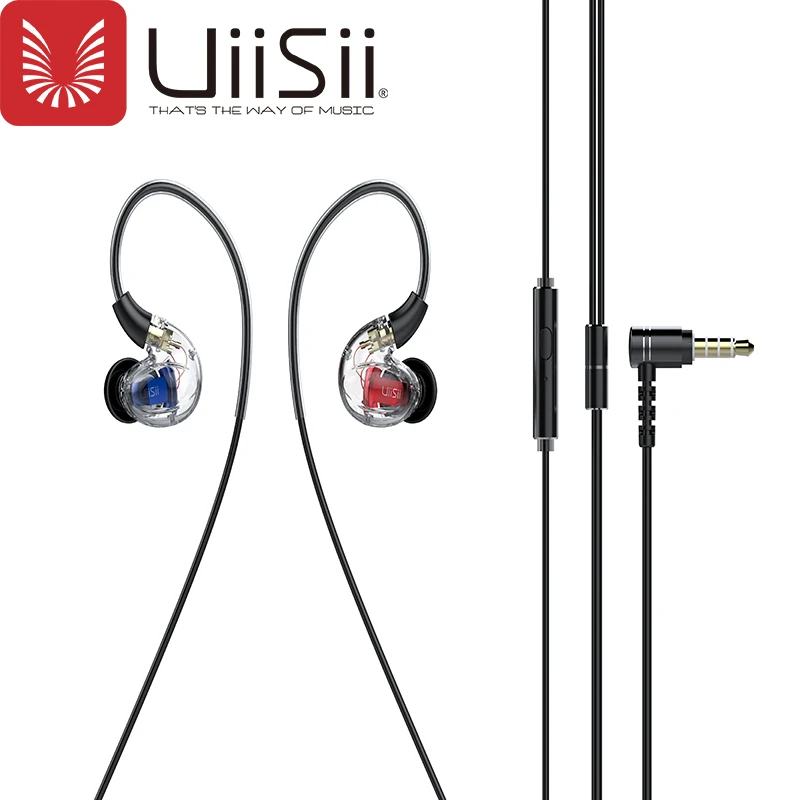 Uiisii CM8 Высокая точность гарнитура MMCX разъем съемный кабель с микрофоном динамический баланс l локоть гарнитура