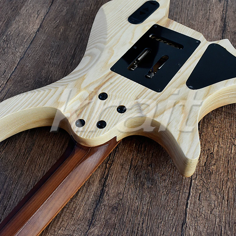 Krait fanned fret безголовая гитара тремоло 6 струнная электрогитара strandberg Пламя клен ясень дерево 5 шт. шеи