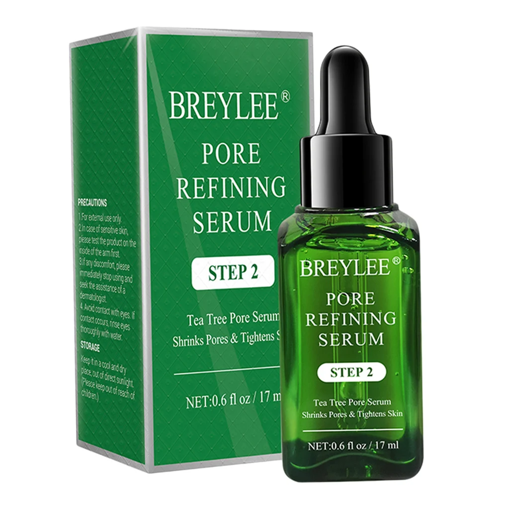 17ml BREYLEE Shrink Pore Tightens Refining Serum Essence Moisturizing Acne Treament Cream Pores Control Facial Oil Skin Care