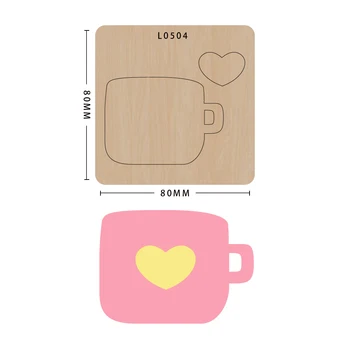 

SMVAUON wooden cutting dies scrapbooking beautiful drinking glass making decor supplies dies template