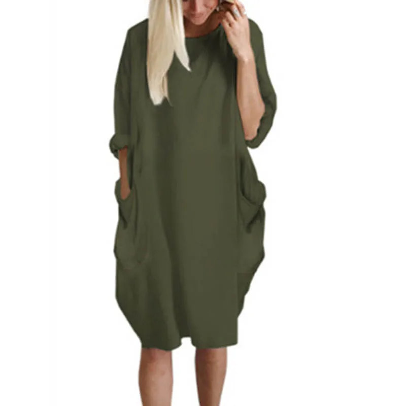 

Autumn Summer women dress 6XL 7XL bust 124cm dress 6 colors