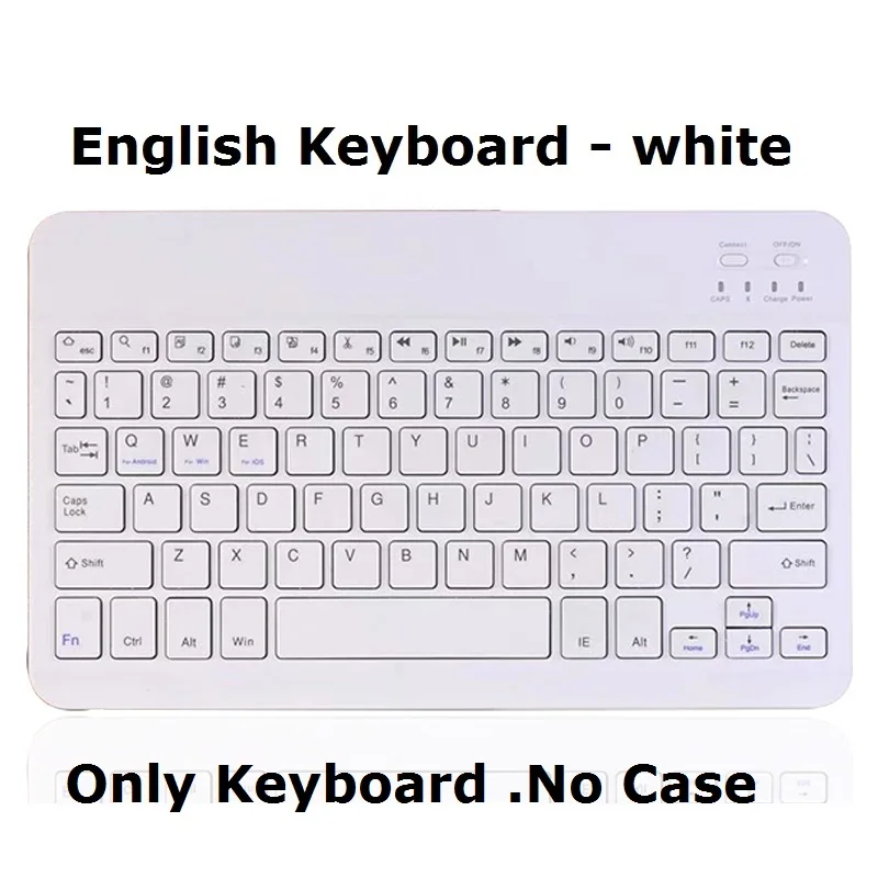 English white Чехол для клавиатуры с русским и испанским для iPad 9,7 Air 1 Air 2 Pro 9,7 чехол-карандаш с клавиатурой Bluetooth для iPad 5 6th чехол - Цвет: English white