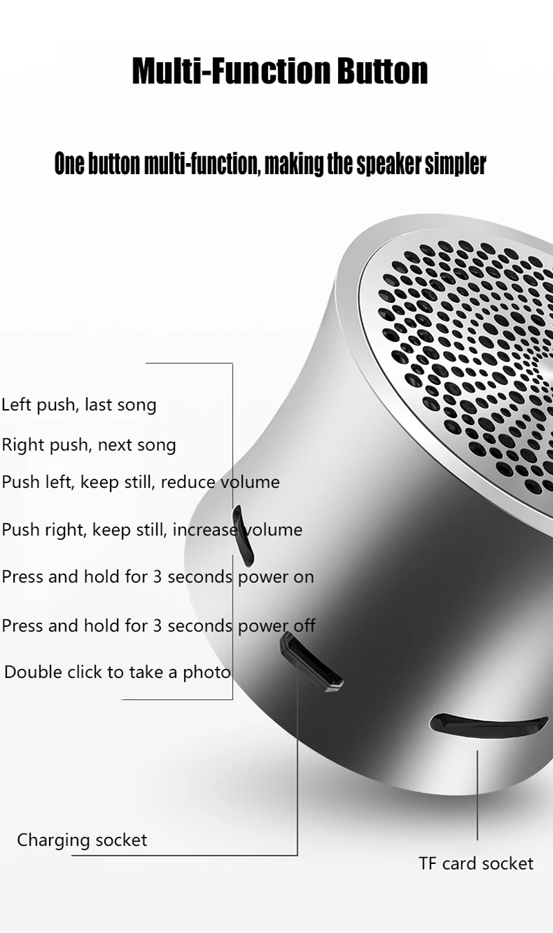 Бас Музыка Bluetooth динамик водонепроницаемый портативный открытый мини беспроводной громкий динамик Поддержка TF карты для xiaomi Iphone samsung
