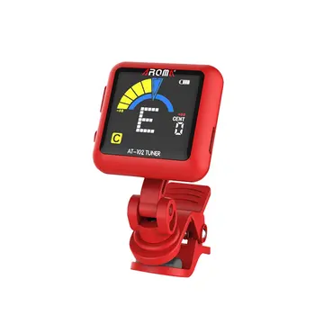 

AT-102 Rechargeable Rotatable Clip-on Electronic Tuner Color Screen USB Cable for Chromatic Guitar Bass Ukulele Violin