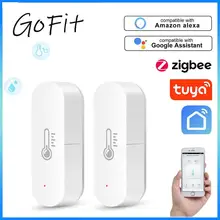 Tuya ZigBee – capteur d'humidité et de température d'intérieur, hygromètre, thermomètre, Smart Life App, fonctionne avec Alexa Google Home