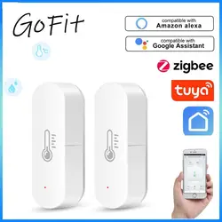 Tuya ZigBee – capteur d'humidité et de température d'intérieur, hygromètre, thermomètre, Smart Life App, fonctionne avec Alexa Google Home 