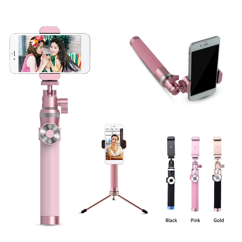 

Wireless Shutter Selfie Stick Mini Tripod Extendable Monopod for Portable Handheld Smart Phone Camera Tripod