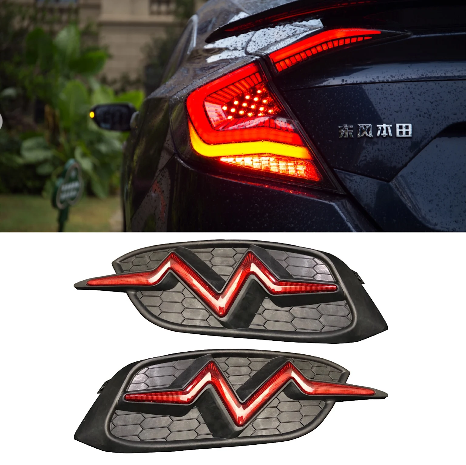 Для Honda Civic задний фонарь дизайн 1 Год Гарантии Заводская Прямая тормоза+ поворот+ сканирование для Civic задние фары