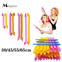 Hair Rollers (30/45/55/65cm) Snail Shape Not Waveform Spiral Round Curls Hair Curler Soft Hair Curler Magic Hair Rollers DIY