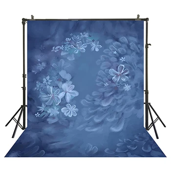 

Floral Cotton Senior Photography Dark Blue Muslin Backdrop Photoshoot Portrait Business Backdrop Headshot Background Newborn