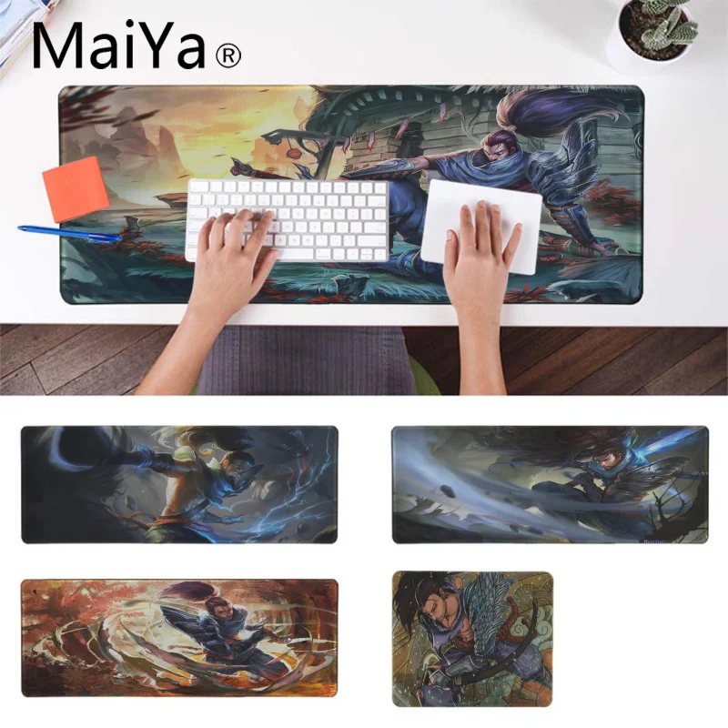 MaiYa Последняя Битва Yasuo резиновый коврик для мышки в стиле аниме игры Россия резиновый ПК компьютер геймер игровой коврик для мыши Настольный коврик