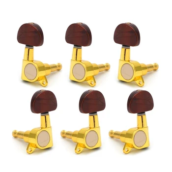 

SEWS-Guitar Locked String Tuners Tuning Peg Key Machine Heads Semicircle Button for Acoustic Electric Guitar Acoustic Guitar Tun