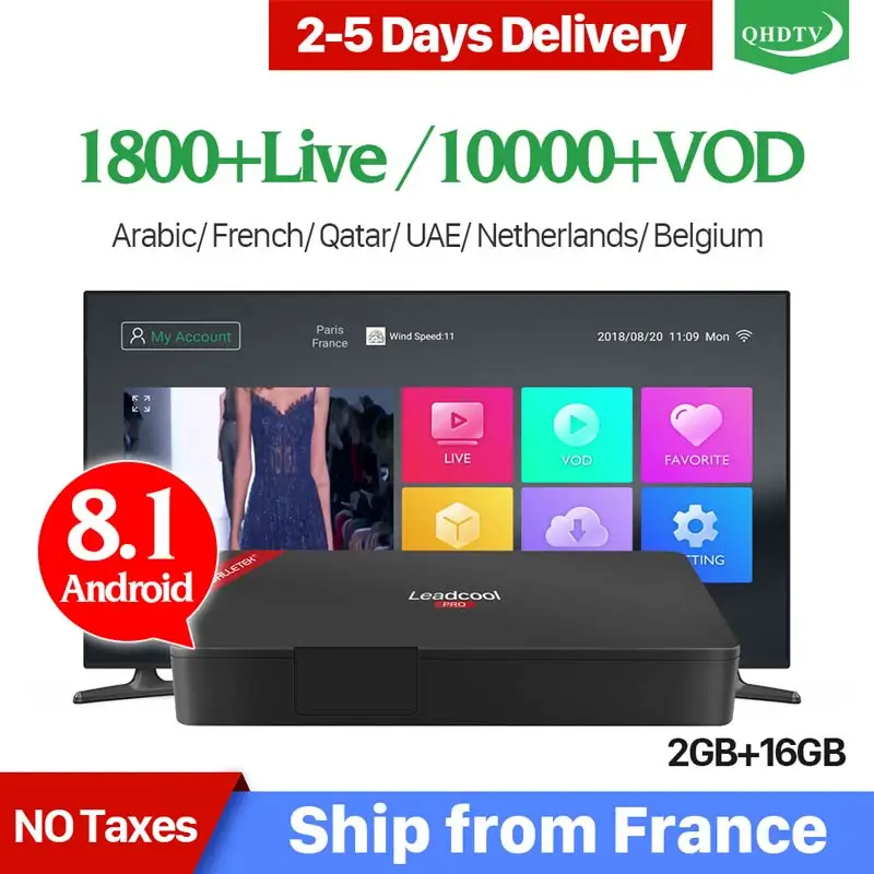 IPTV French Arabic rk3229 quad-core IPTV Netherlands Belgium Android 8.1 TV Box 2g ddr3 hdmi 2.0 IPTV Subscription 1 Year IPTV French Arabic rk3229 quad-core IPTV Netherlands Belgium Android 8.1 TV Box 2g ddr3 hdmi 2.0 IPTV Subscription 1 Year
