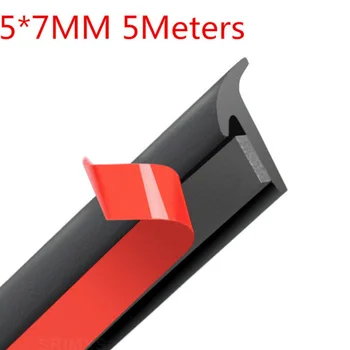 

Vehicle Sealing Strip Front Rear Bumper Edge Bumper Lip Side Skirt 5MM*7MM 5 Meter