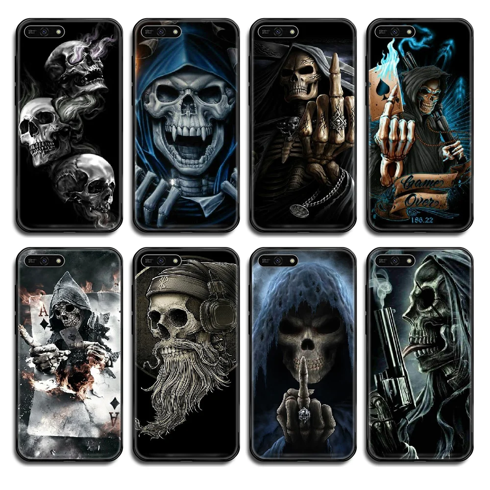 Чехол для телефона Grim Reaper с черепом чехол Корпус Huawei Honor Mate 5 6 7 8 9 10 20 30 A C X Lite Pro