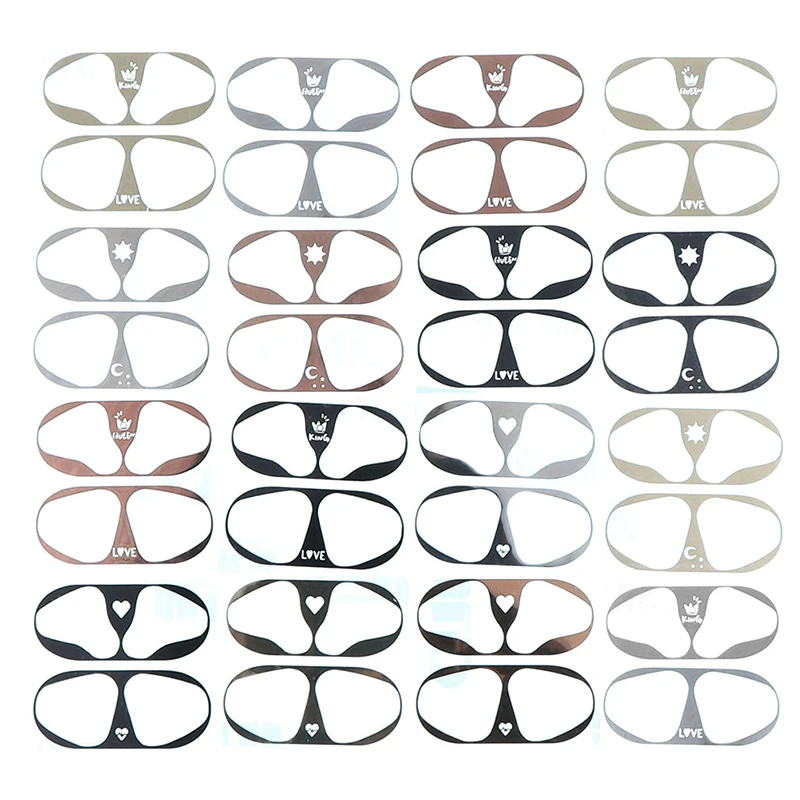 Metal Dust Guard for Apple AirPods Case Accessories Protect Sticker Skin Protection For AirPods 1 2 Cute Pattern Sticker