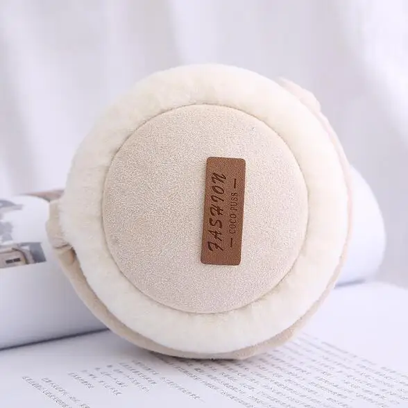 Explosion Fashion Lovely Wireless Bluetooth Headset Pure Cotton Headphones Music Warm Plush Earmuff Classic Trend Design - Цвет: Beige