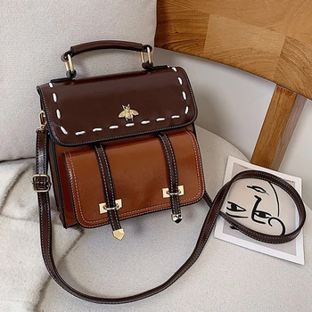 

fashion women backpack high quality pu leather shcool bags sac a dos teenage girls mochila escolar feminina mini bagpack bee sac