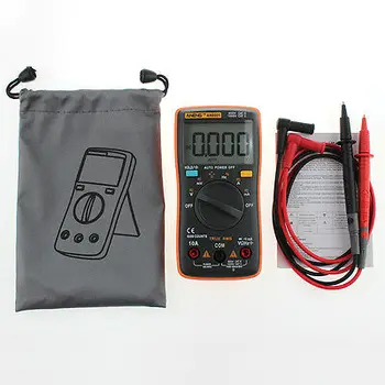 

AN8001 Digital Multimeter Backlight 6000 Counts AC DC Orange Portable Meter Automatic Digital Multimeter Data Multimeter