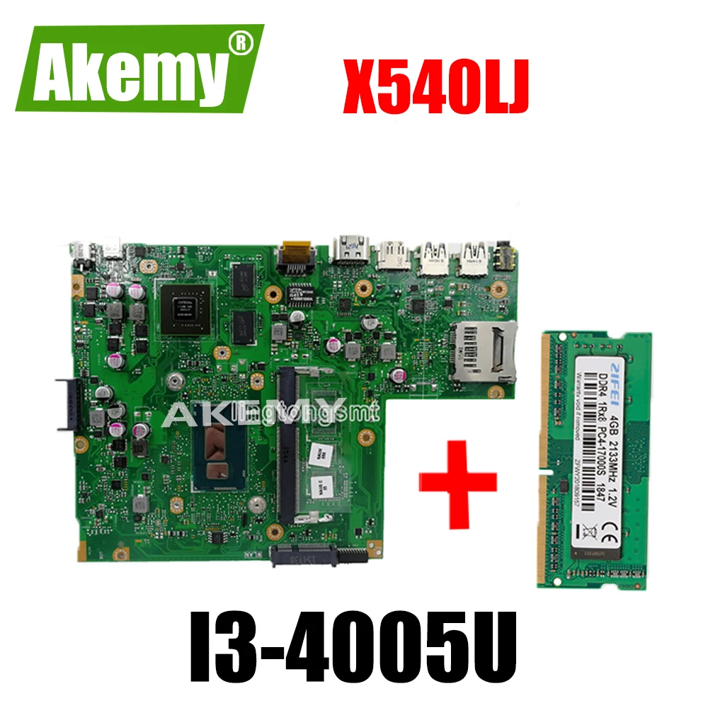 X540LJ материнская плата + 4G-RAM I3-4005 GT920M для For Asus X540L F540L ноутбука | Компьютеры и офис