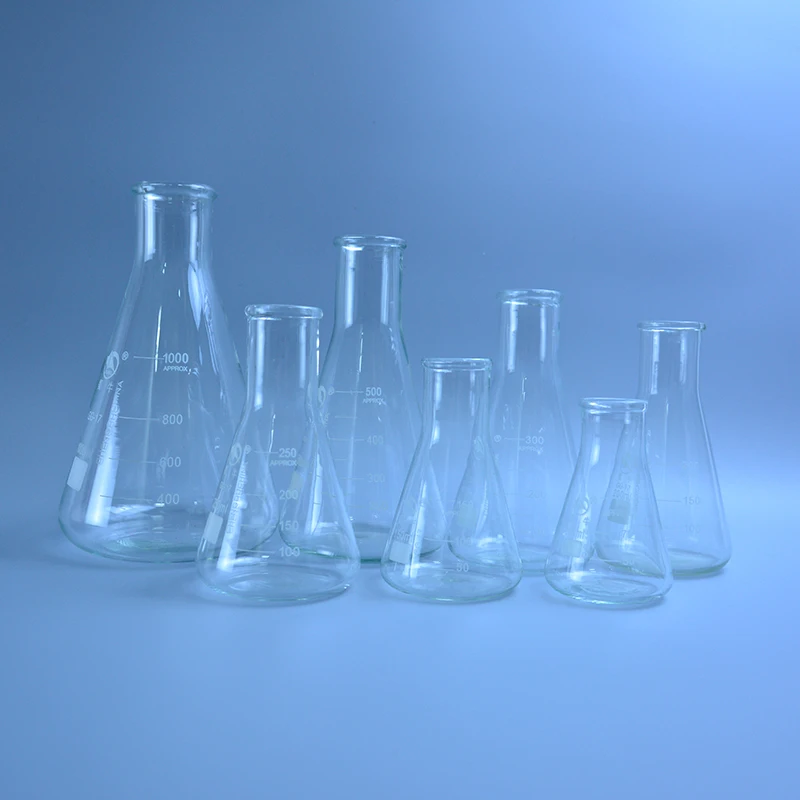 1 PC Conical Glass Flask High Borosilicate Glass Erlenmeyer flask triangular Bottle Lab or Kitchen tools 50 ML To1000ML