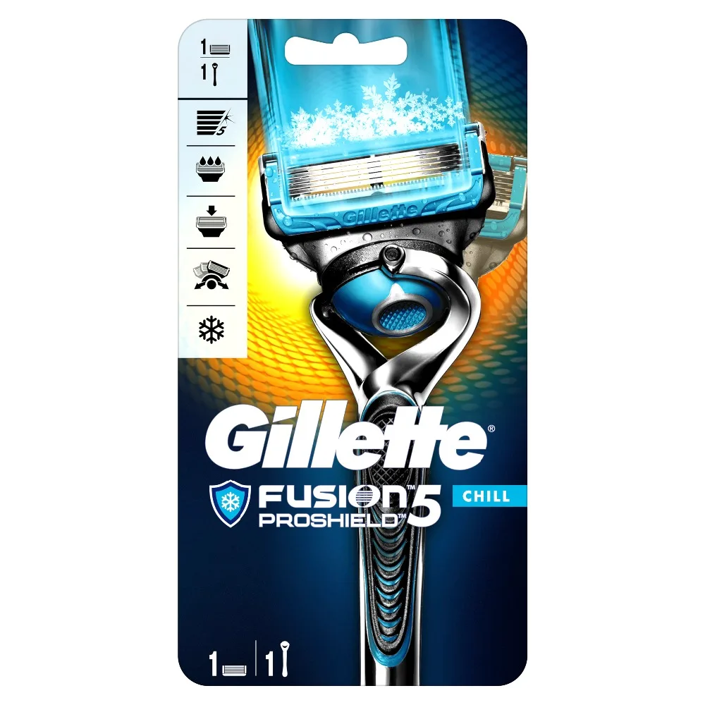 

Razor Gillette Fusion ProShield Cool 5 Layer Shaver Razors Machine for Shaving + 1 Razor Blade FlexBall