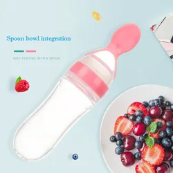 Colher de silicone para alimentação do bebê, suplemento alimentar infantil, garrafa de pasta de arroz, acessórios para bebê, utensílios de mesa seguros