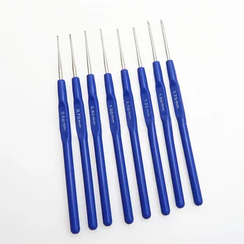 

8Pcs 0.6-1.75mm Crochet Sewing Accessories Lace Hook Plastic Handle Handicraft Crochet Set Hand Weave Tool Knitting Needles