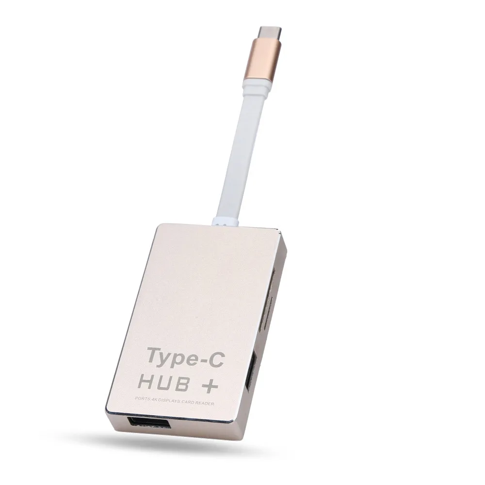 USB 3,0 концентратор портативный sb 3,0 тип-c мульти 4K SD кард-ридер высокоскоростной Charing esssential концентратор адаптер для ноутбука ПК планшета