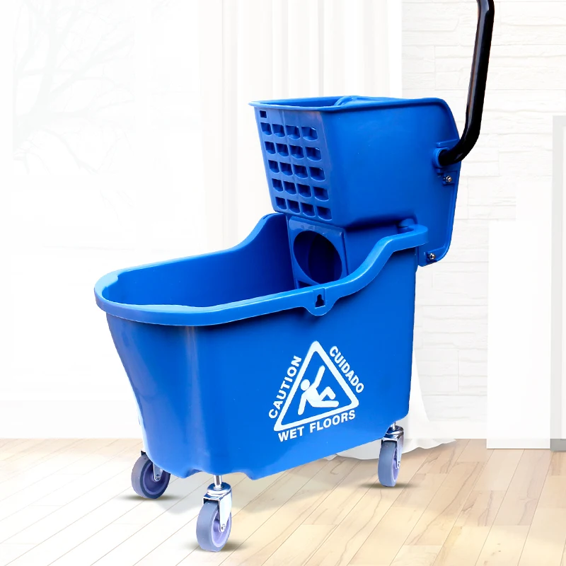 Clean, wash water press dry machine bucket car with a bucket of wash
