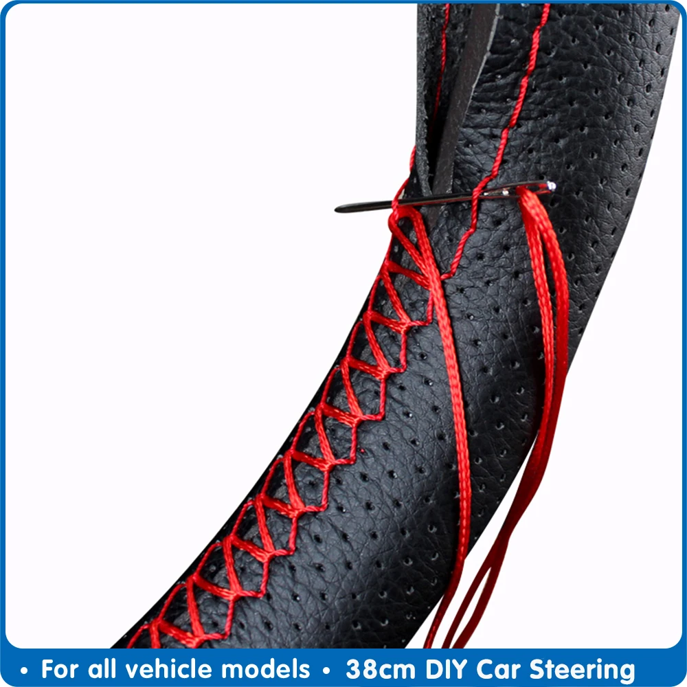 Чехол для руля автомобиля сделай сам с иголками и ниткой 38 см чехлы стайлинга из