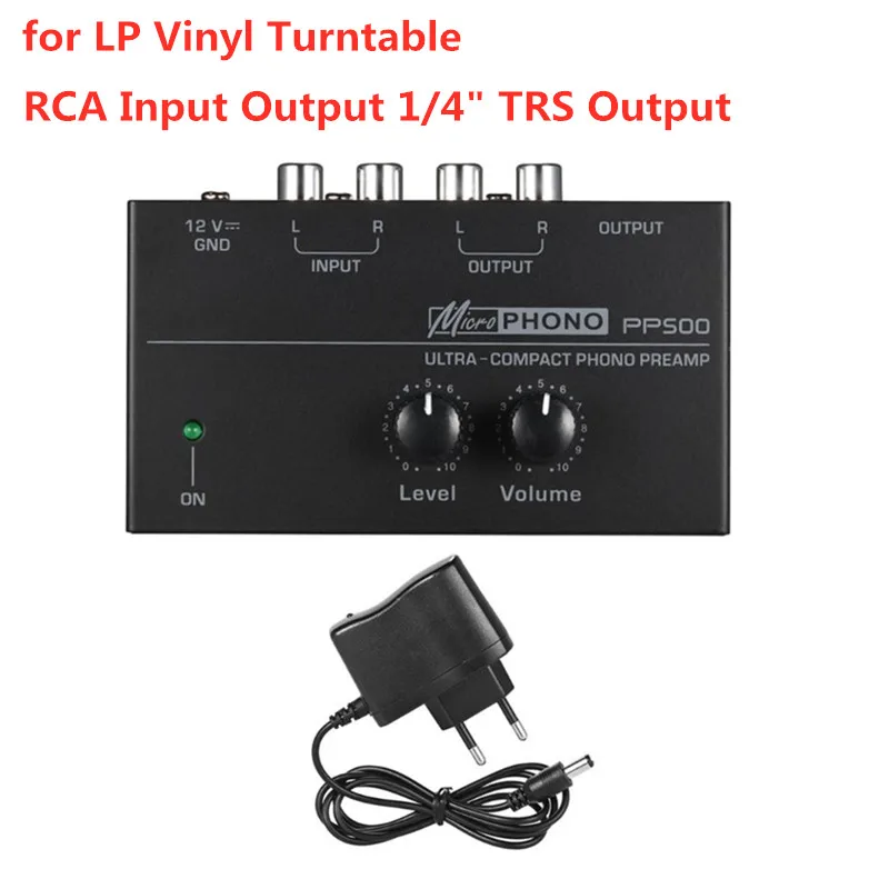 PP500PhonoPreampPreamplifierwithLevelVolumeControlsRCAInput