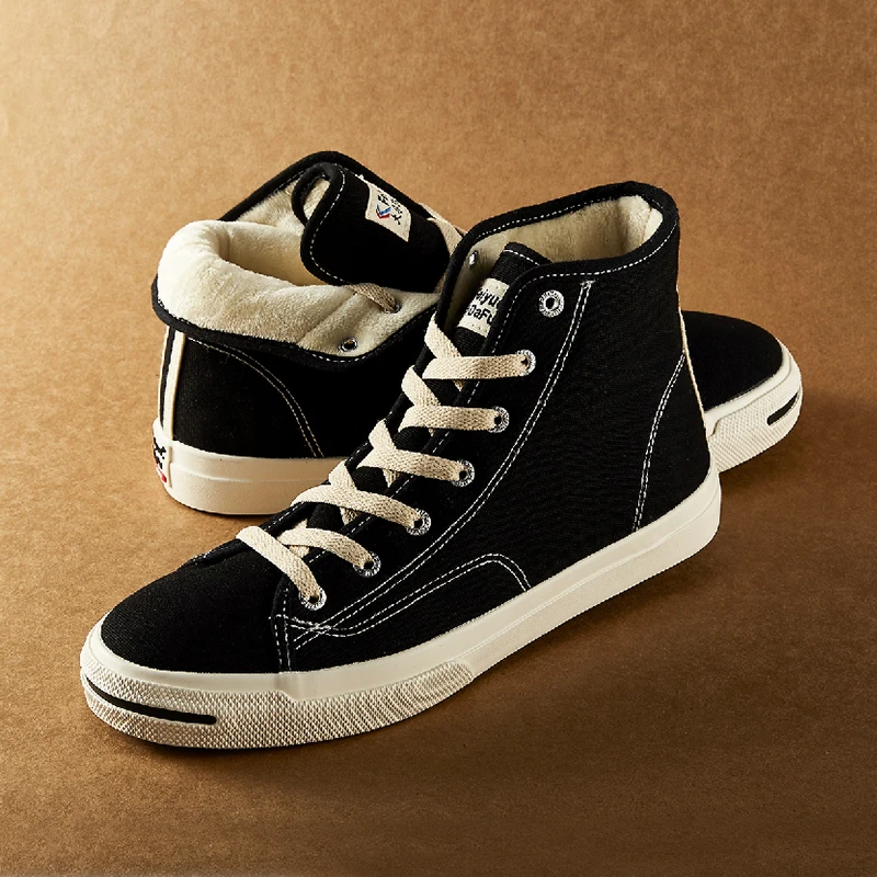 Feiyue Hitgh/904 г. Зимняя парусиновая обувь черная Теплая мужская и женская обувь на плоской подошве г., бархатная обувь в стиле ретро, трендовая хлопковая обувь, размеры 34-44
