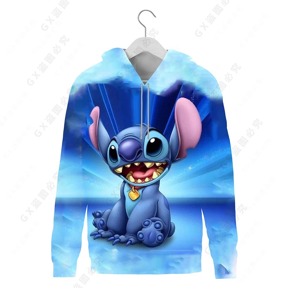 3D Printing Disney Lilo & Stitch Women's Sweatshirt Spring Fashion Boys and Girls Anime Hoodie Fall Harajuku Women's Super Dalia