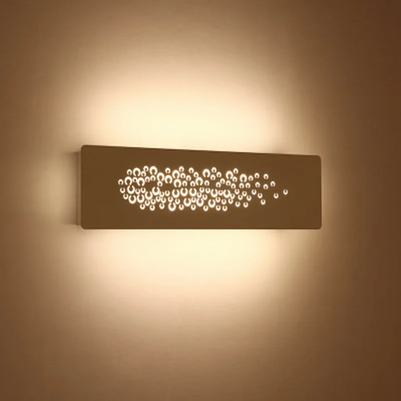 New personality rectangular led wall lamp simple creative decorative aisle wall lamp Nordic bedroom bedside lamp