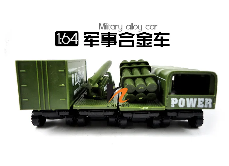 Игрушка-стойло 1: 64 модель автомобиля из сплава 4 шт. в наборе раздвижная камуфляжная Военная пожарная Инженерная машина