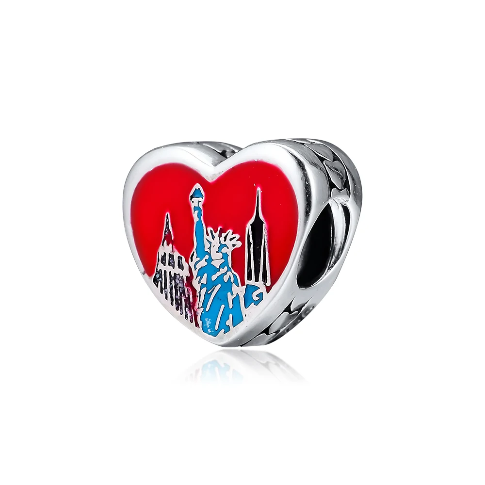 CKK серебро 925 ювелирные изделия NYC 2019 бусины-брелоки в форме сердца подходит для