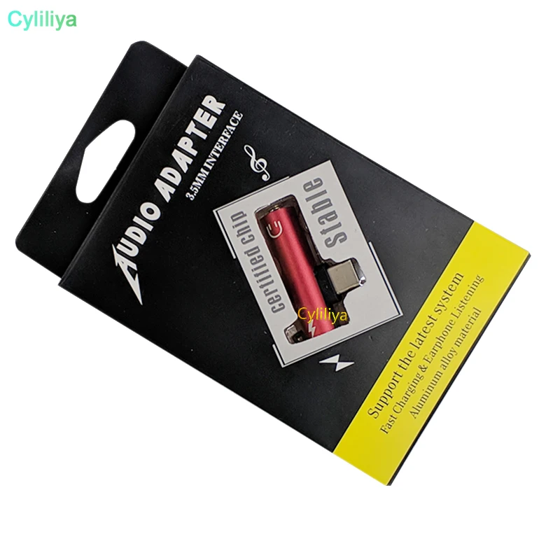 

500pcs 2in1 adapter Dual Audio Headphone Charge Splitter phone x Adapter music adapter for samsung s10 s9 s8 plus huawei type-c