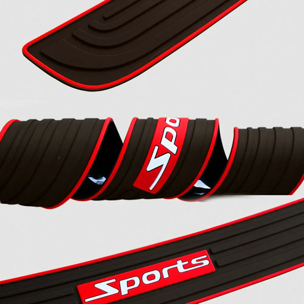 Car Trunk Rear Bumper Guard Pad Protector Anti Scratch Auto Car Trunk Bumper Sill Protection Plate Rubber Cover Trim Car-Styling (3)