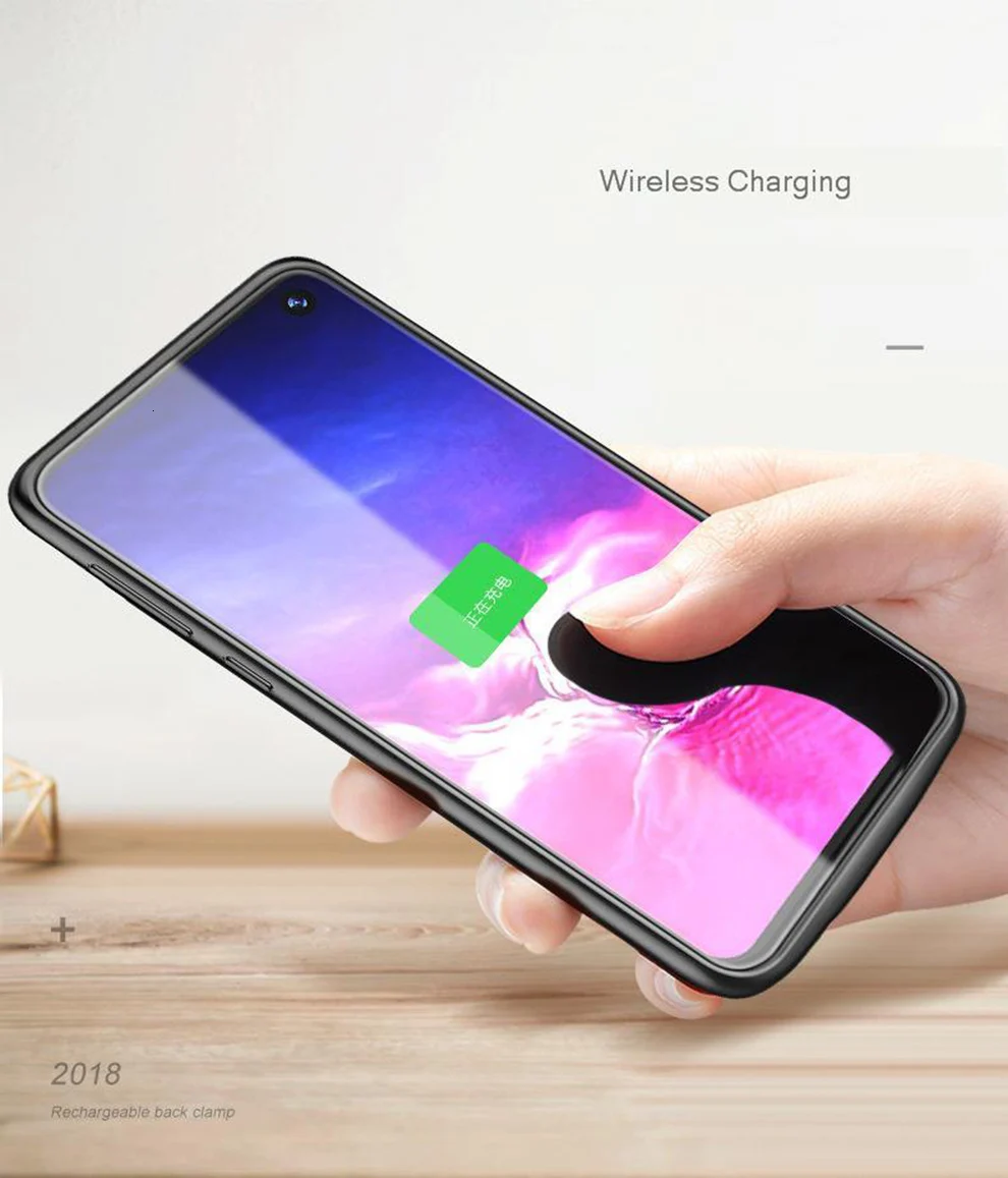 Чехол-аккумулятор для samsung Galaxy S10 S10e, Силиконовый противоударный чехол для зарядного устройства, тонкий внешний аккумулятор, чехол для samsung S10 Plus
