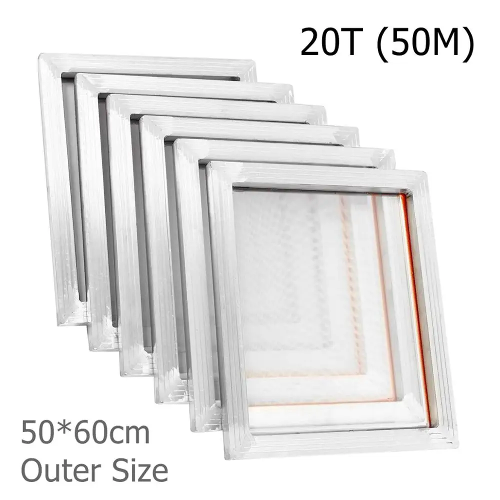 Aluminum Frame Silk Screen Printing Press Screens 43t 110 White Mesh 8 x  12”