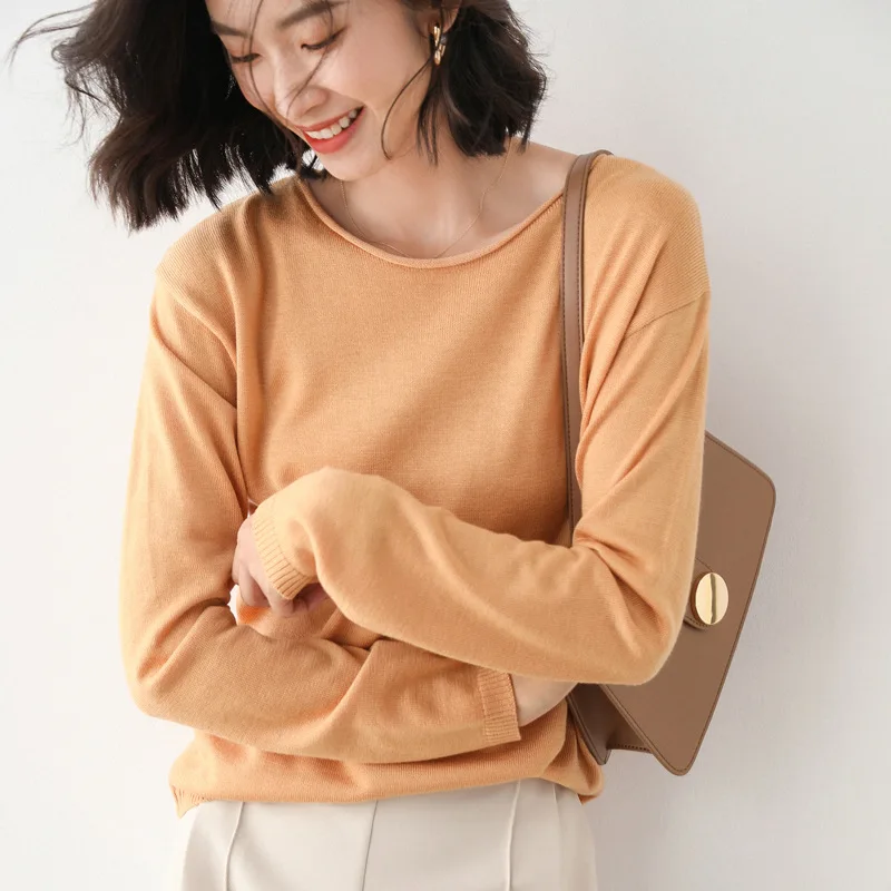 Ladies Knitted Sweater Women Pullovers Knitwear Jumper Spring Autumn Basic Sweaters Soft Slim Fit Tops Female Pull Femme | Женская