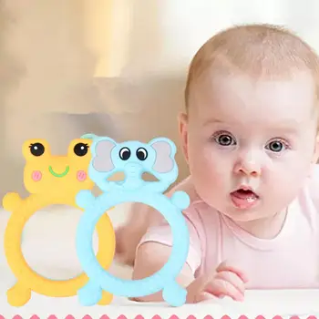 

New born Baby Silicone Cartoon Elephant Shape Teether Teething Chew Toy Gift