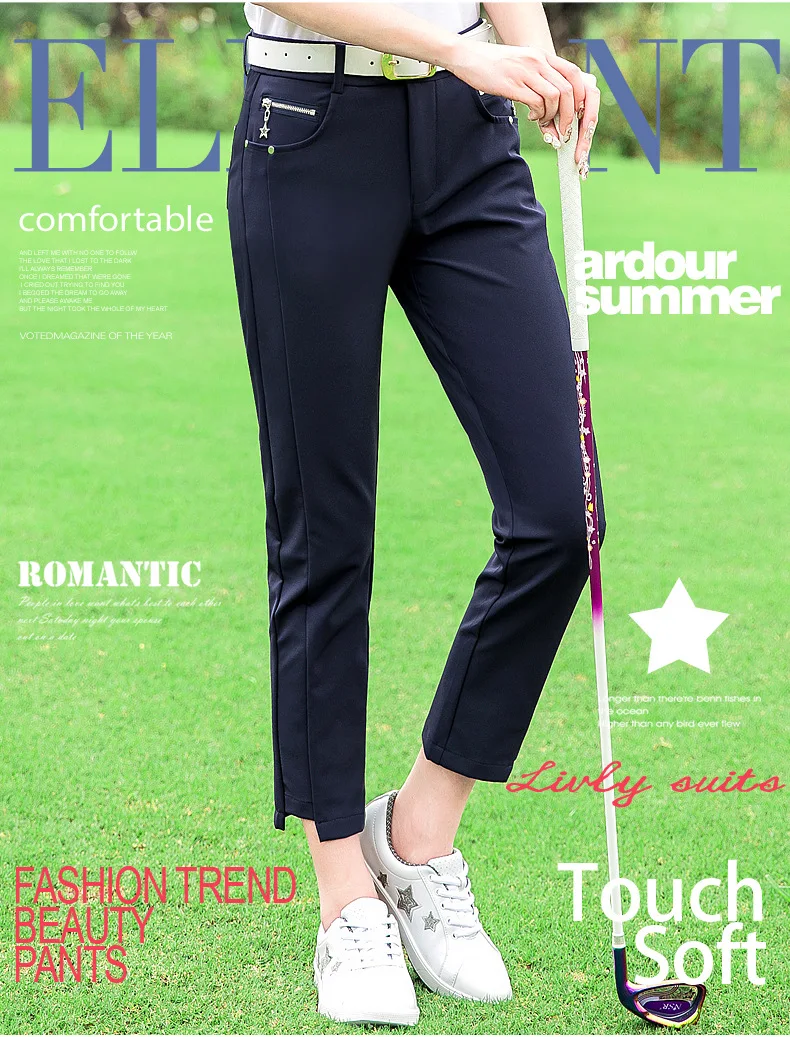 PGM летние брюки для гольфа, модные быстросохнущие брюки для гольфа, брюки для гольфа, брюки для девочек, kuz058
