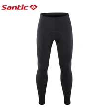 Santic зимние штаны для велоспорта 4D с подушкой, мужские теплые длинные штаны, Светоотражающие Брюки для горного велосипеда, велосипедное снаряжение