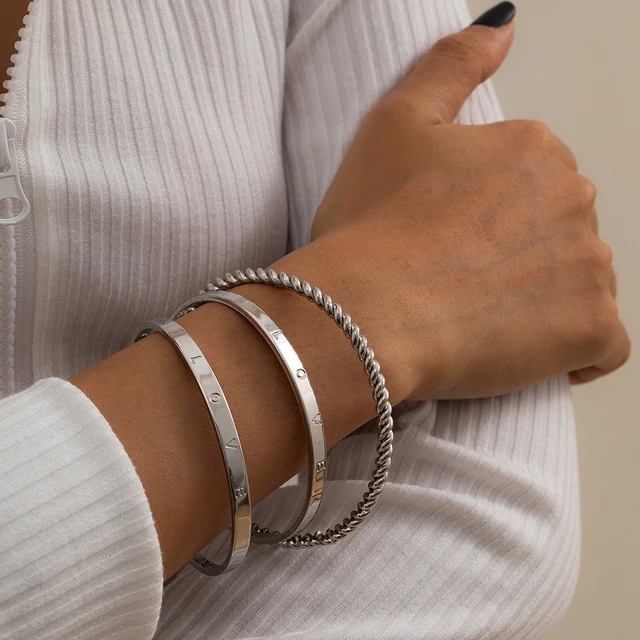 Punk Curb Cuban Chain Bracelets Set for Women Multilayer Miami Boho Thick Gold Color Charm Bracelets Bangles Fashion Jewelry RED