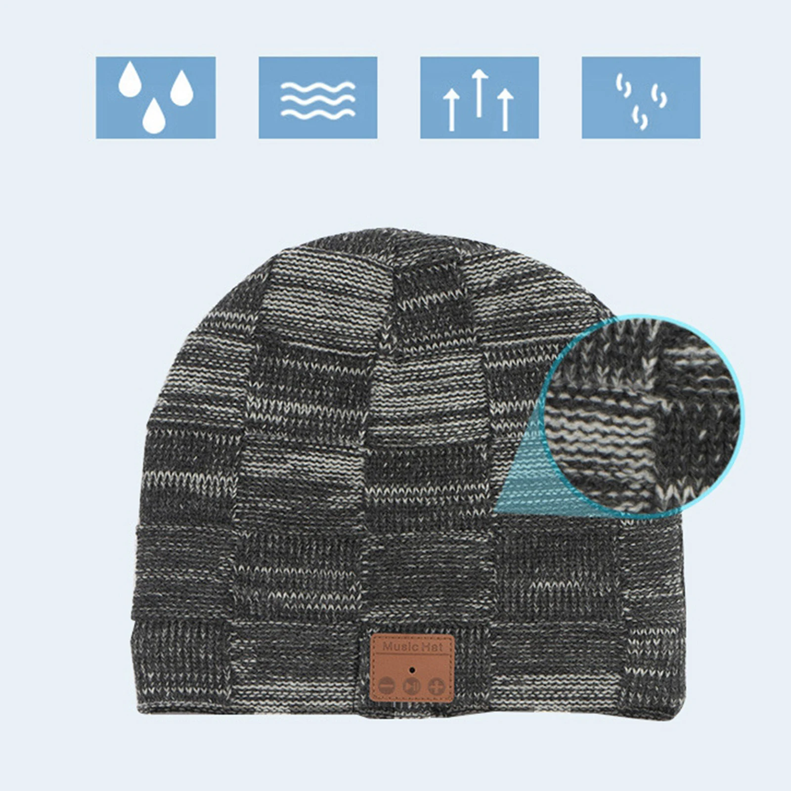 Bluetooth Beanie for Men Women,Music Winter Hat with Warm Fleece Lining for Outdoor, Unique Birthday Tech Gifts