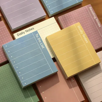 

16 pack/lot Basic Notes Series Horizontal Line Memo Pad Loose Leaf Notes Escolar Papelaria School Supply Bookmark Label